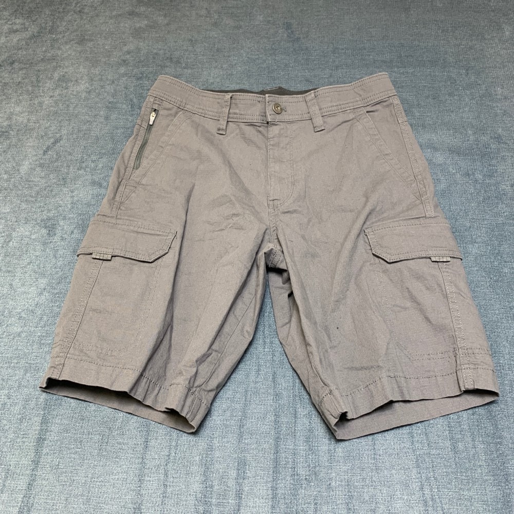 Copper & Oak Venture Ripstop Cargo Shorts Mens 30 Gray Cotton Tactical Pockets